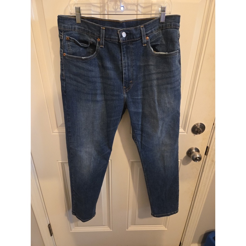 Levi's 502 Jeans Mens W36 L30‎ Regular Tapered Leg Medium Wash Denim